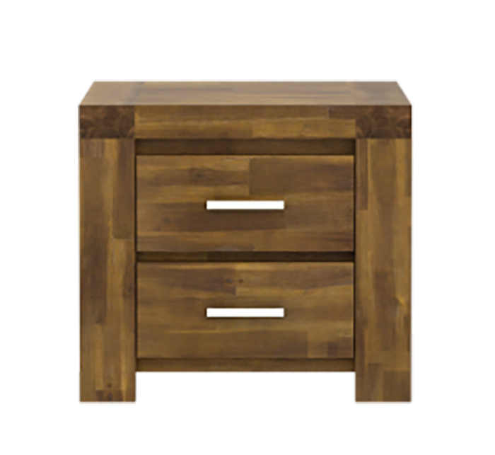 Parkfield Solid Acacia Two Drawer Bedside Table